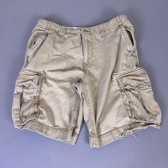 Old Navy Other - Y2K Old Navy Cargo Shorts Men's Size 32 Khaki Tan Cotton Relaxed Fit Utility*